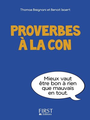 cover image of Proverbes à la con